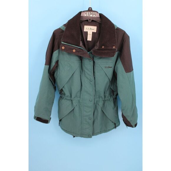 L.L. BEAN VINTAGE GREEN PARKA HOODED COAT WOMENS PETITE SMALL - Picture 1 of 11